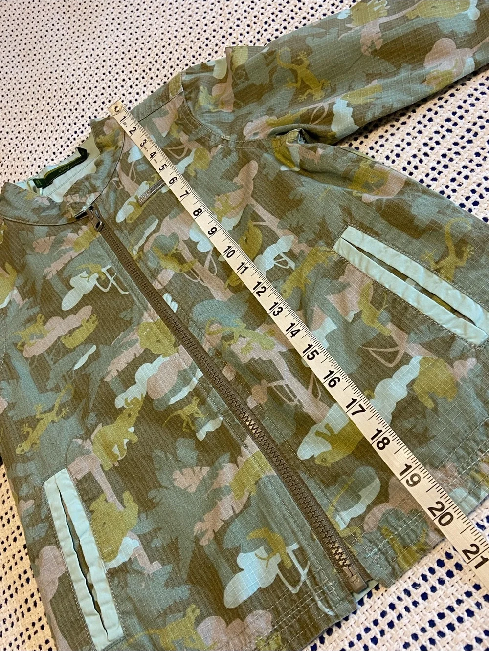Oilily Kids Camo Ripstop Wildlife Research Full Zip-Up Size 7- 8 year old child